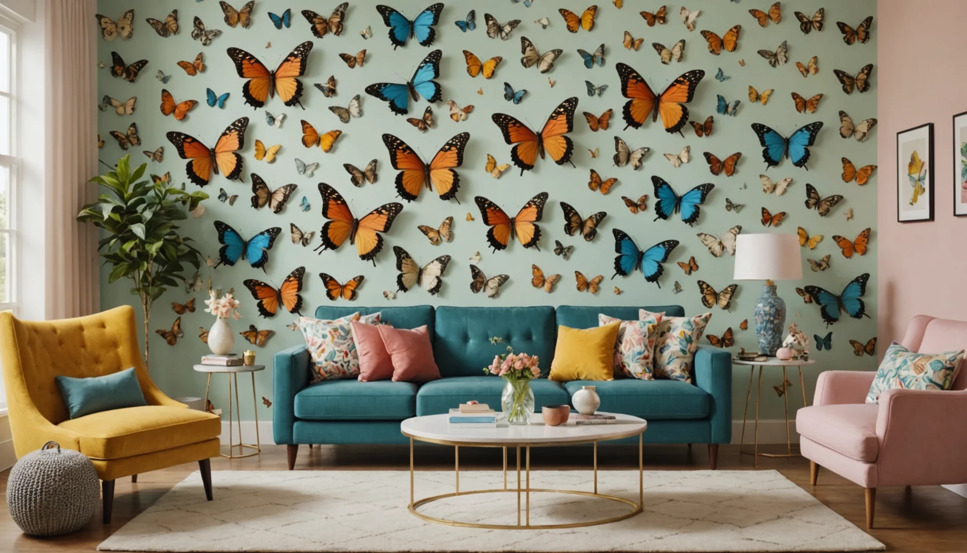 papillon papier peint