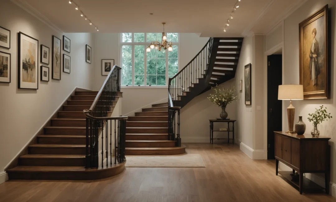 accrocher des photos dans la cage d’escalier