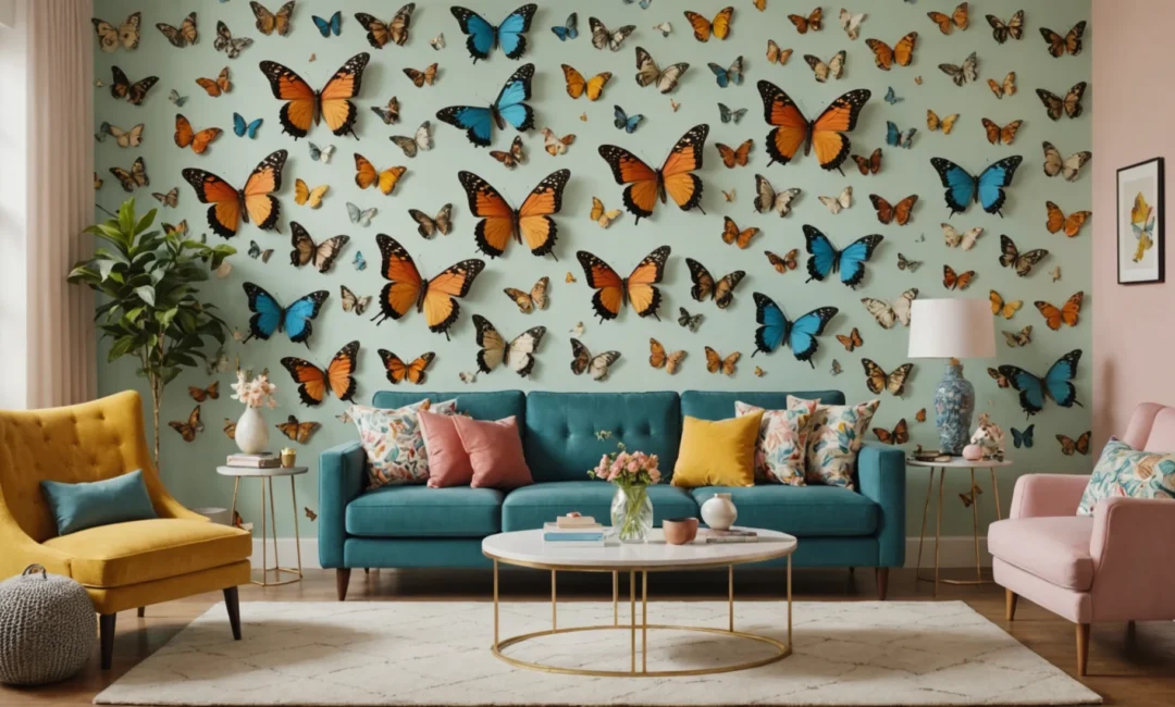 papillon papier peint