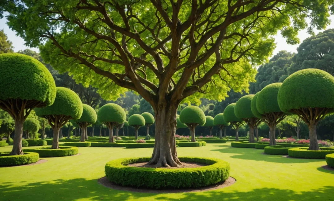 arbres sphériques avec tronc de 180 cm